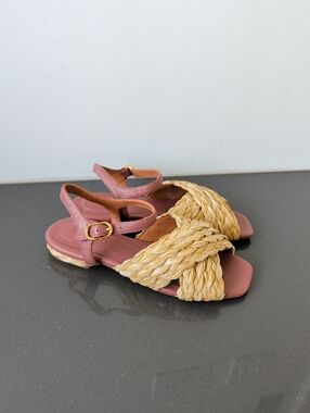 Tory Burch Kira raffia sandals Size 6 New Without Box